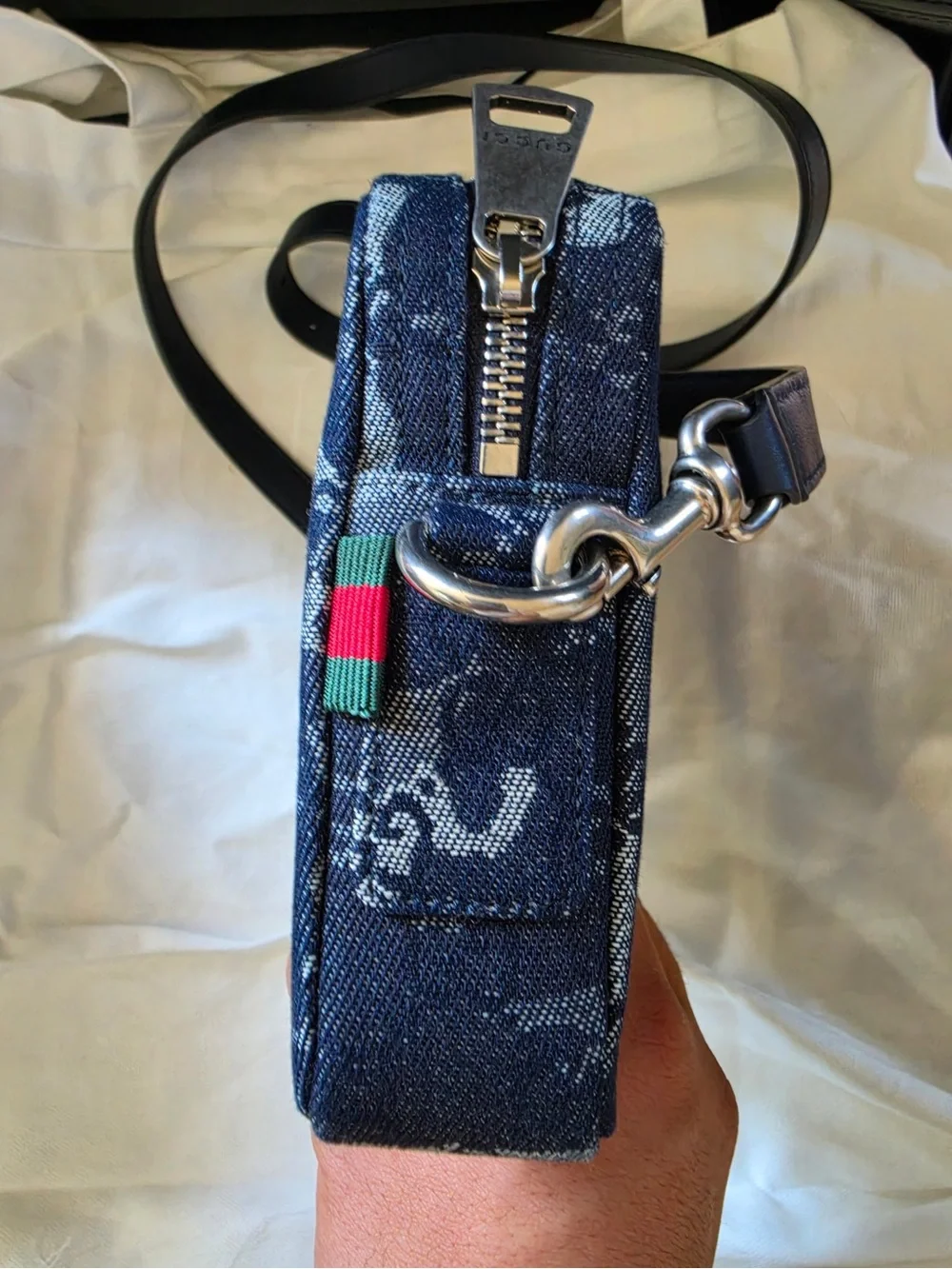 Gucci Denim GG Monogram Small Crossbody